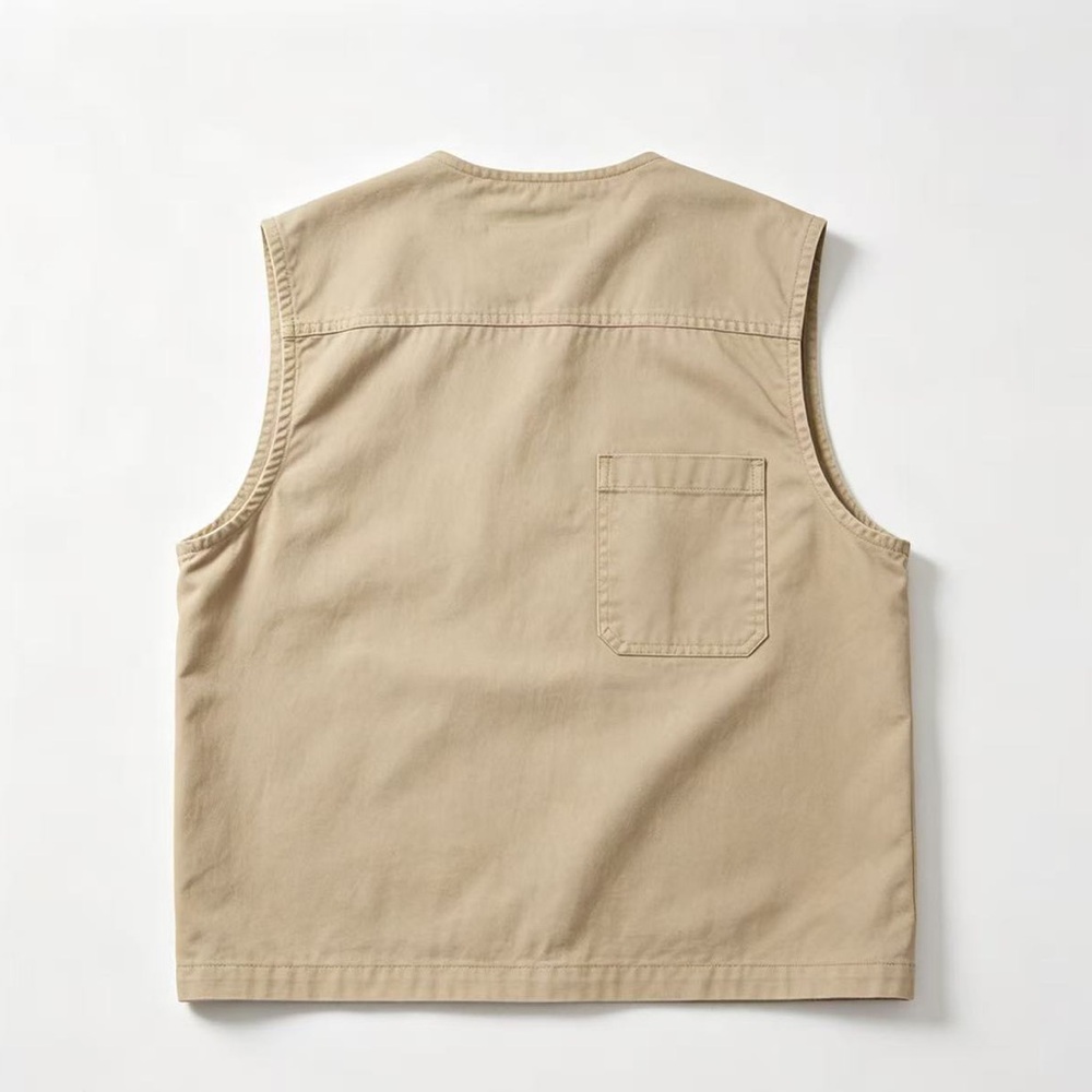 Unbranded Men's Tan Sleeveless Utility Tank Top